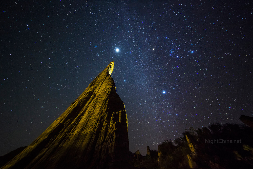 元谋土林的冬夜星空 夜空中国