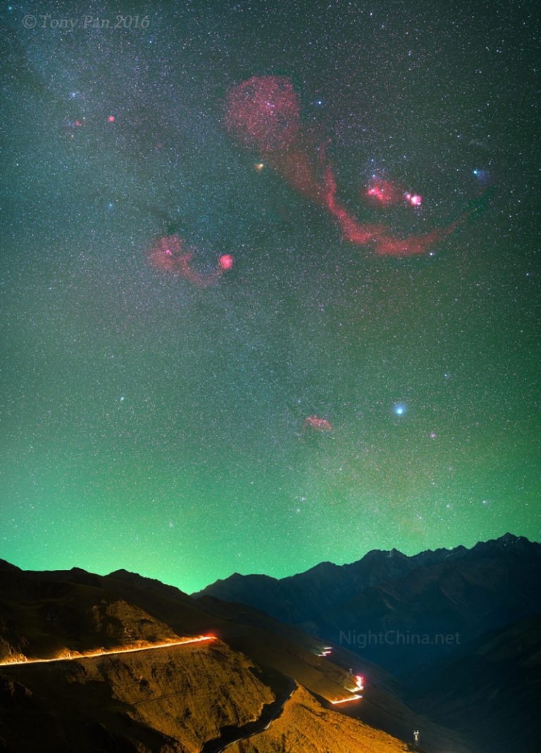 巴纳德环和气辉 - 夜空中国