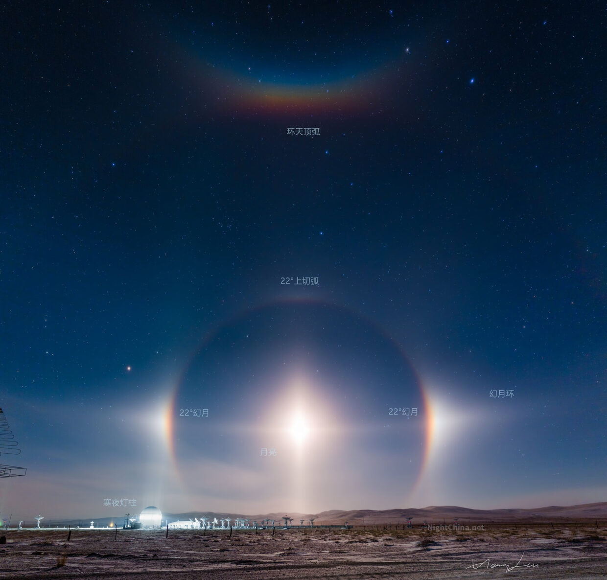 幻月凌空 - 夜空中国